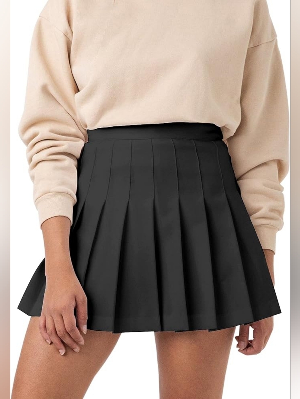 Scktoo Women's Girl High Waisted Pleated Skirt